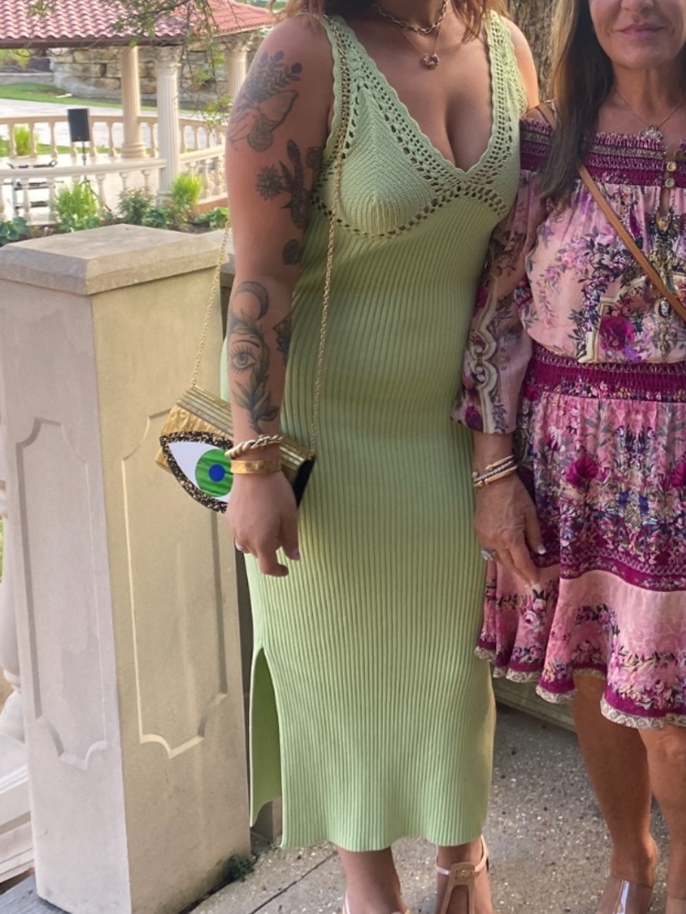 Derek Lam Crosby Pastel Green Knit Midi Dress - Picture 7 of 7